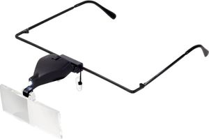TOOLCRAFT TO-5137812 Lupenbrille mit LED-Beleuchtung Vergrößerungsfaktor: 1.5 x, 2.5 x, 3.5 x Linsengröße: (L x B) 74 m