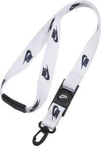 Nike - Šnúrka na krk "Club Standard" BS4586 (jedna veľkosť) (biela/čierna)
