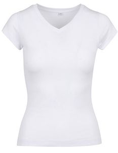 Damen Basic Tee - Farbe: White - Größe: 4XL