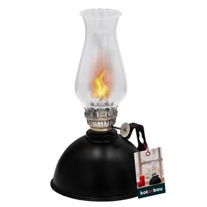 KOTARBAU® Petrolejová lampa Skleněná olejová lampa s nastavitelným plamenem MONK 20 cm Kempingová lampa Petrolejová lampa Petrolejová lampa Lucerna Vintage olejová lampa Kempingové světlo Balkonové příslušenství Petrolejová lampa pro interiéry