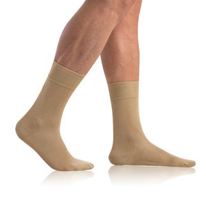 BAMBUS COMFORT SOCKS - Bambusové klasické pánské ponožky - béžová, 39 - 42