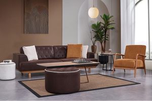 Edle Wohnzimmer Möbel Moderner 3-Sitzer Luxuriöser Einsitzer 2tlg Set JVmoebel