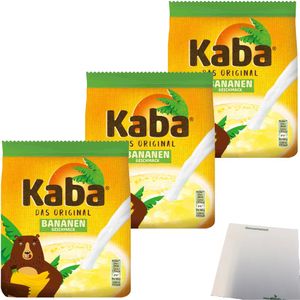 Kaba Das Original Banane Getränkepulver 3er Pack (3x400g Beutel) + usy Block
