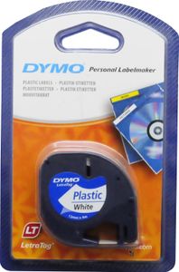 Taśma Dymo LT plastikowa czarna na białym