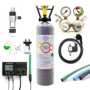 CO2 Anlage für Aquarien mit pH-Controller, Nachtabschaltung & Doppelkammerdruckminderer