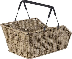 Fahrradkorb Basil Cento Rattan Look Multi System 40 x 25 x 12 cm - Seagrass