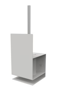 WC-Bürstenhalter zur Wandmontage aus Stahl in Schwarz/Weiß verschiedene Größen Fink, Farbe:Weiß, Größe:Medium