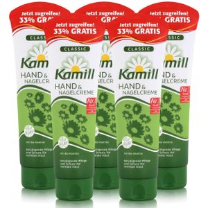 Kamill Hand & Nagelcreme Classic 133 ml - mit natürlicher Kamille (5er Pack)