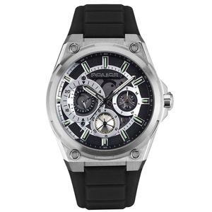 Police Schwarze Silikonuhr mit Chronographenfunktion Police Schwarze Silikonuhr mit Chronographenfunktion