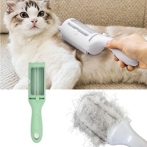 winterbeauy Katzenbürste Hundebürste,Haarbürste ohne Wasser,Katzenkamm mit Griff für Langhaar und Kurzhaar(Grün)