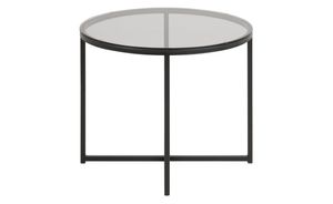 Couchtisch Cape Ø 55cm Glastisch Wohnzimmertisch Beistelltisch Tisch schwarz