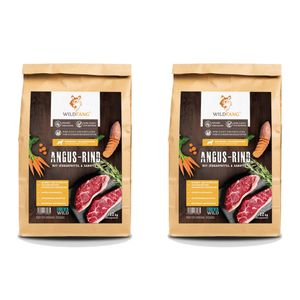 Wildfang Adult Premium Trockenfutter für Hunde mit 50% Angus Rind 2 x 6 kg, getreidefrei, glutenfrei, hypoallergen