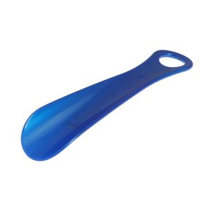 Metallic-Blau - Schuhlöffel Schuhanzieher aus Kunststoff mit großer Lochung