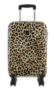 Saxoline Koffer Spinner mit Tsa-Zahlenschloss Gr. S 55 cm Leopard