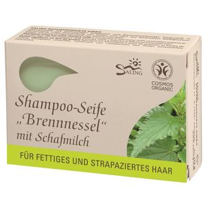 Shampoo-Seife  "Brennnessel" für  fettiges + strapaziertes Haar im Doppelpack, 2 x 125g