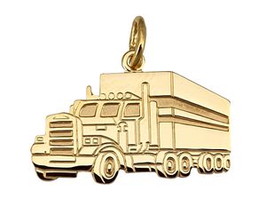Anhänger LKW Sattelzug Gold 333 Kenwoorth Truck Trucker Gelbgold Unisex 8 Karat
