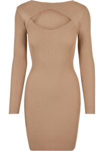 Dámské šaty Urban Classics Ladies Cut Out Dress unionbeige - 3XL