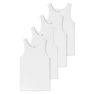 uncover by Schiesser 4er Pack Basic Unterhemd / Tanktop Unterhemden mit perfekter Passform, Hochwertige Verarbeitung und hohe Formstabilität, Weiche Single Jersey Qualität