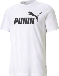 PUMA Herren Sportshirt Trainingsshirt Fitnessshirt Laufshirt ESS Logo Tee, Farbe:Weiß, Artikel:-02 puma white, Größe:3XL