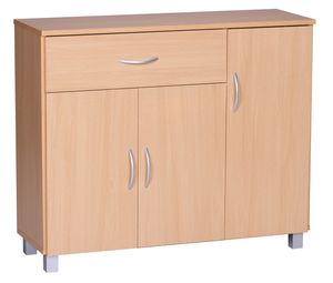 Wohnling Sideboard Buche 90 x 75 cm mit 3 Türen & 1 Schublade; WL1.333