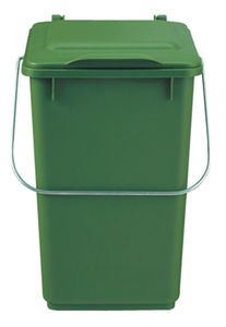 SULO Abfallsammler 10l Kunststoff grün mit Klappdeckel für Bioabfall - 1086550