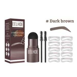 Augenbrauen Schablone, Augenbrauen Stempel,10 Schablonen & 2 Augenbrauen Bürste Pinsel, , Wiederverwendbares Anhaltende Eyebrow Stamp Kit