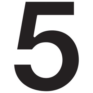 Hausnummer ''5'' Schwarz
