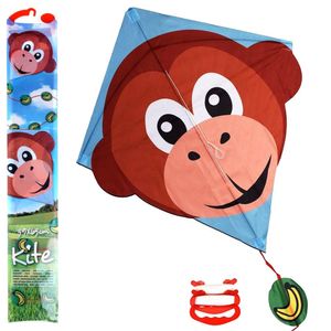 Vilde Kinderdrachen Flugdrachen Lenkdrachen Drachen Einleiner Affe 65x59 cm