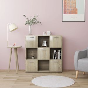 vidaXL Bücherregal Sonoma-Eiche 90x30x90 cm Holzwerkstoff