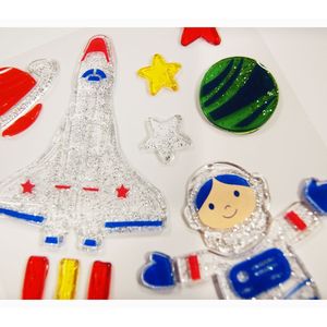 Gel-Fenstersticker - Astronaut - Glitter