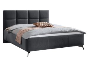 MIRJAN24 Polsterbett Genua, Bett mit Bettkasten, Polsterkopfteil, Gasdruckfeder und Metallfüße (Farbe: Fresh 32, Größe: 180x200 cm)