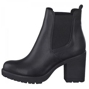MARCO TOZZI Damen Stiefelette Ankle Boot hoher Blockabsatz Stretch 2-25414-29, Größe:38 EU, Farbe:Schwarz