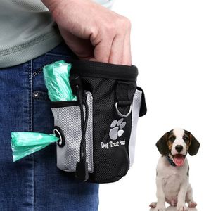 Futterbeutel für Hunde,Trainingsbeutel Hund, Oxford Hände Frei Hund Treat Tasche mit Eingebautem Poop Tasche Spender