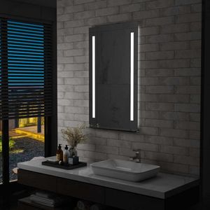 Maison Exclusive Kúpeľňové nástenné zrkadlo s LED svetlom a poličkou 60 x 100 cm