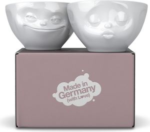 Fiftyeight Products Mittleres-Schälchen-Set Nr.1 200ml weiß - grins/kuss