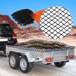 Abdecknetze, Anhängernetz, 1x2m-2x3m Transportnetz, Schutznetz mit Elastikkordel, Reißfest Kofferraum Netz, Anhängerschutznetz, Befestigungsnetz