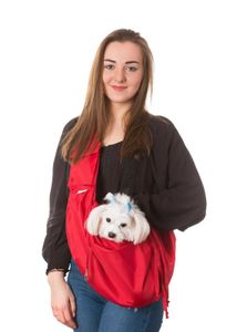 Tragetuch Hund, Katze Haustier Hand Schleuderträger Schultertasche Fronttasche hundetragebeutel Rot Hobbydog