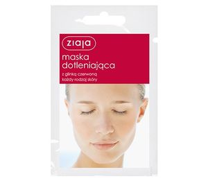 Ziaja - Rote Tonerde Sauerstoffmaske, 7ml - Gesichtspflege zur Klärung, Revitalisierung und Porenverfeinerung