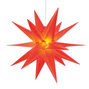 Lumineo LED Weihnachtsstern Rot Ø 30 cm warmweiß - Kunststoff