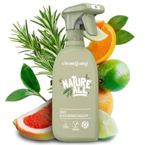 Cleangang Öko Küchenreiniger - 600 ml Sprühflaschen  - Vegan & Umweltfreundlich - EcoLabel, V-Label- und Carbon Neutral-zertifiziert