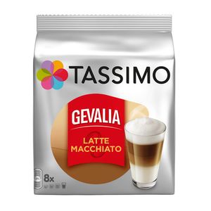Tassimo® Gevalia Latte Macchiato, 16 Kapseln, (8 Milch- + 8 Kaffeekapseln), =8 Getränke