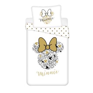 JERRY FABRICS Leinen inklusive Minnie Gold 02 Baumwolle, 140/200, 70/90 cm