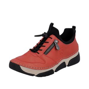 Rieker Damen Sneaker Halbschuh Ziernaht 45951, Größe:39 EU, Farbe:Rot