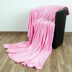 Kuscheldecke "Celina" - hochwertige Flauschige Decke, 150 x 200 cm - Rosa