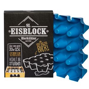 SL-Eisblock - Bierkühler für 0,5 Liter Flaschen als Bierkastenkühler