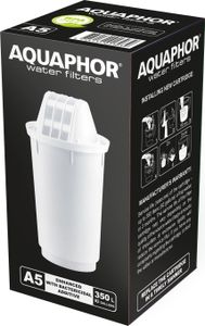 AQUAPHOR Filterkartusche A5 Pack 1 - gegen Kalk, Chlor & weitere Stoffe im Leistungswasser, passend für AQUAPHOR Provence, Prestige & Smile, hohe Filterkapazität (max. 350 l)