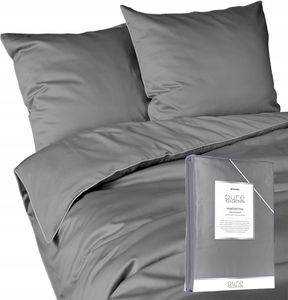 Deco4Home pościel maco satin Pure | 220x200cm | Trim | Grey
