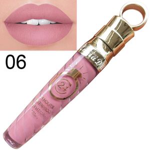 Matte Liquid Lipstick Make-Up Lipgloss Lippenstift Wasserfest Langlebig (1 x 12 ml) (6#)