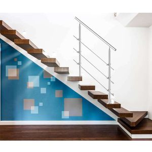 Hengda Edelstahl-Handlauf Gel?nder fš¹r Treppen Brš¹stung Balkon  ? 42mm,mit 3 Querstreben (100cm, 3 Querstreben)