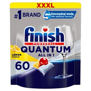 Finish Quantum All in 1 kapsułki do zmywarki tabletki Powerball 60 szt lemon